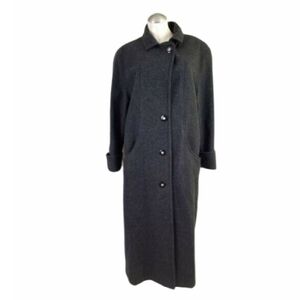 Vintage Jofeld Size M Long Gray Coat Wool